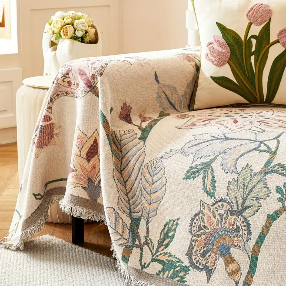 Amara Floral Reversible Couch Cover