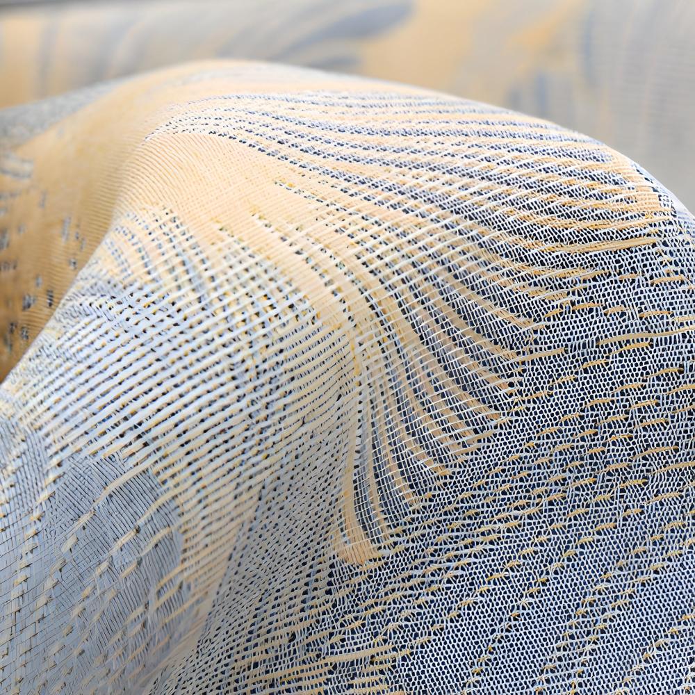 Flower Print Flax Throw