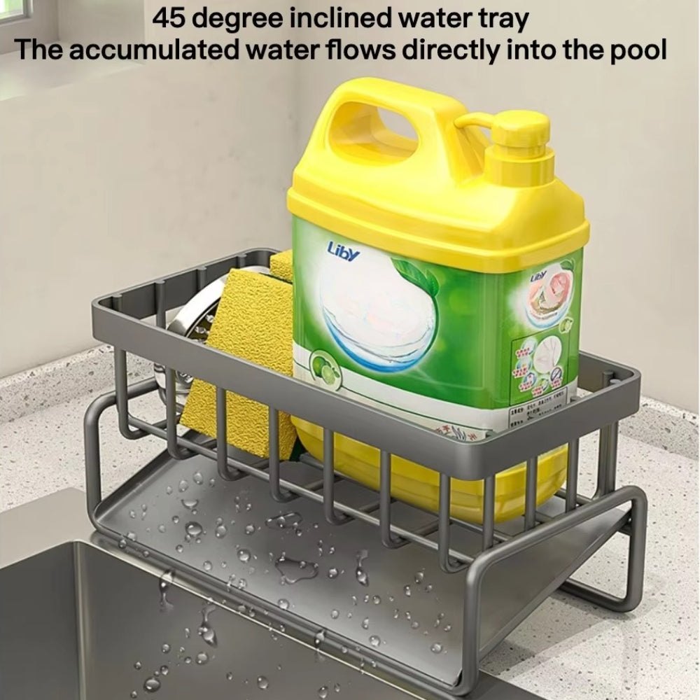 All-in-One Sponge Soap Cloth Self-Draining Rack