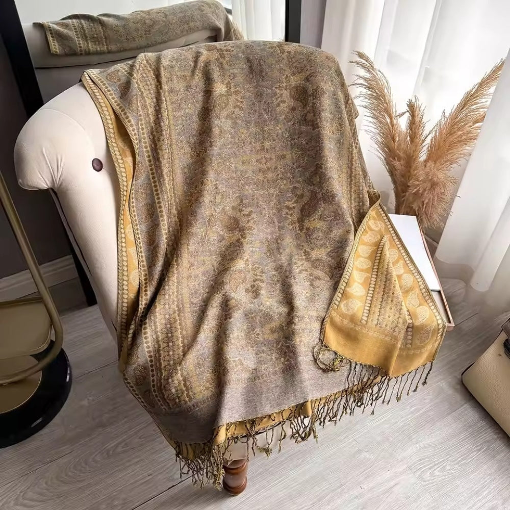 Artisan Boho Bloom Shawl Scarf