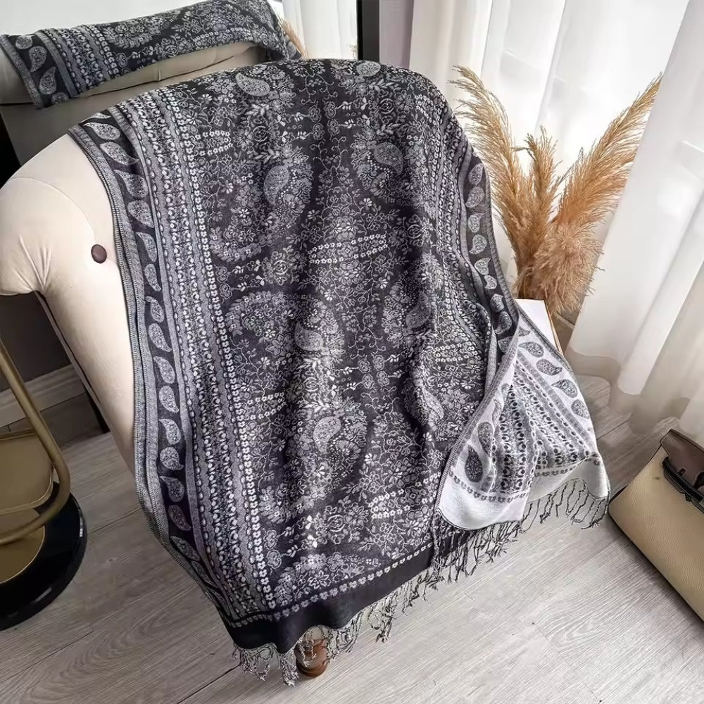 Artisan Boho Bloom Shawl Scarf