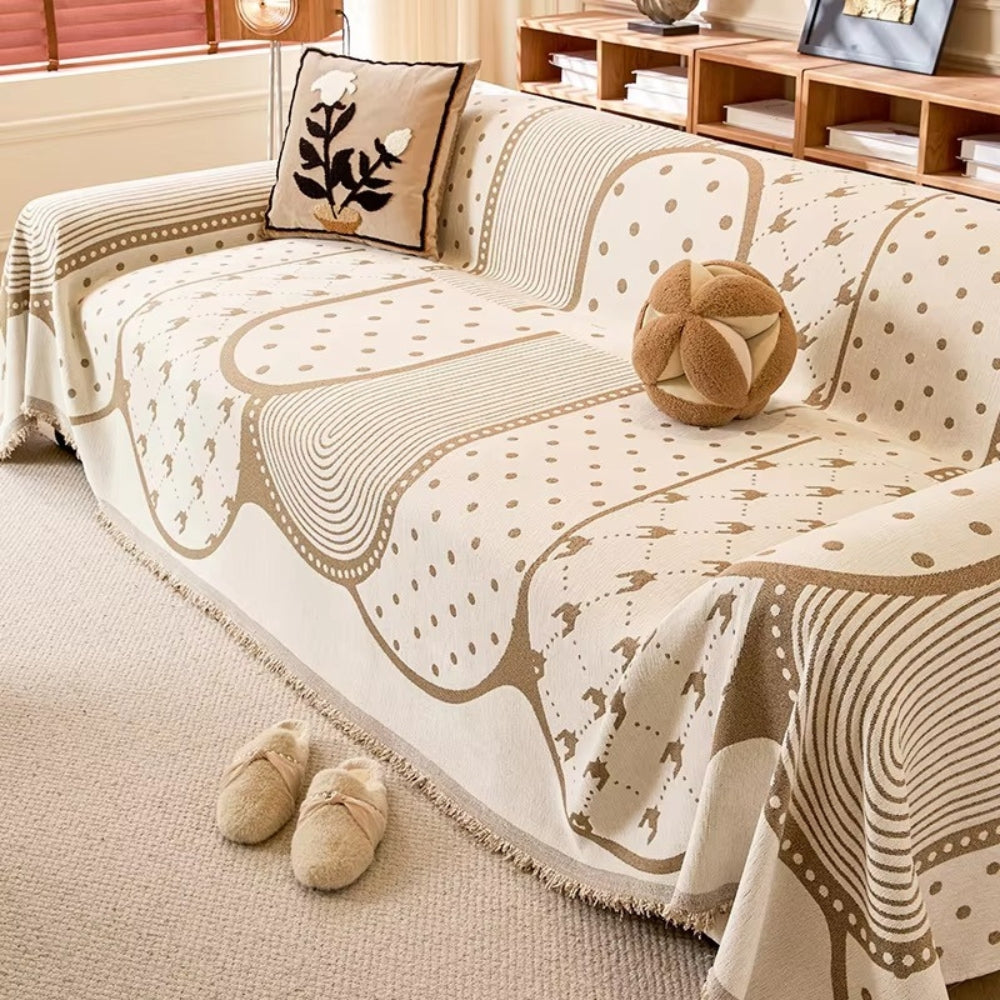 Asymmetry Blob Chenille Couch Cover