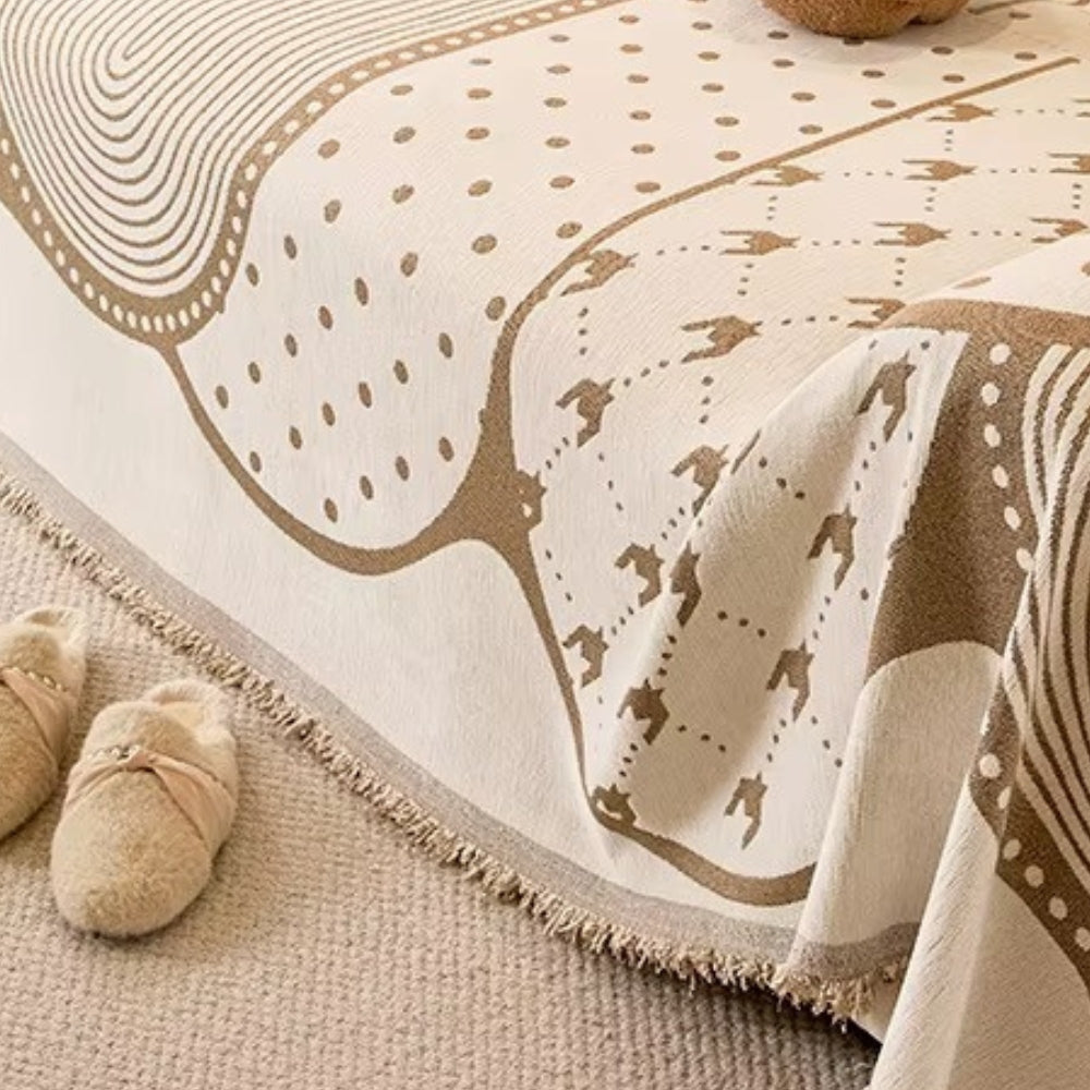 Asymmetry Blob Chenille Couch Cover