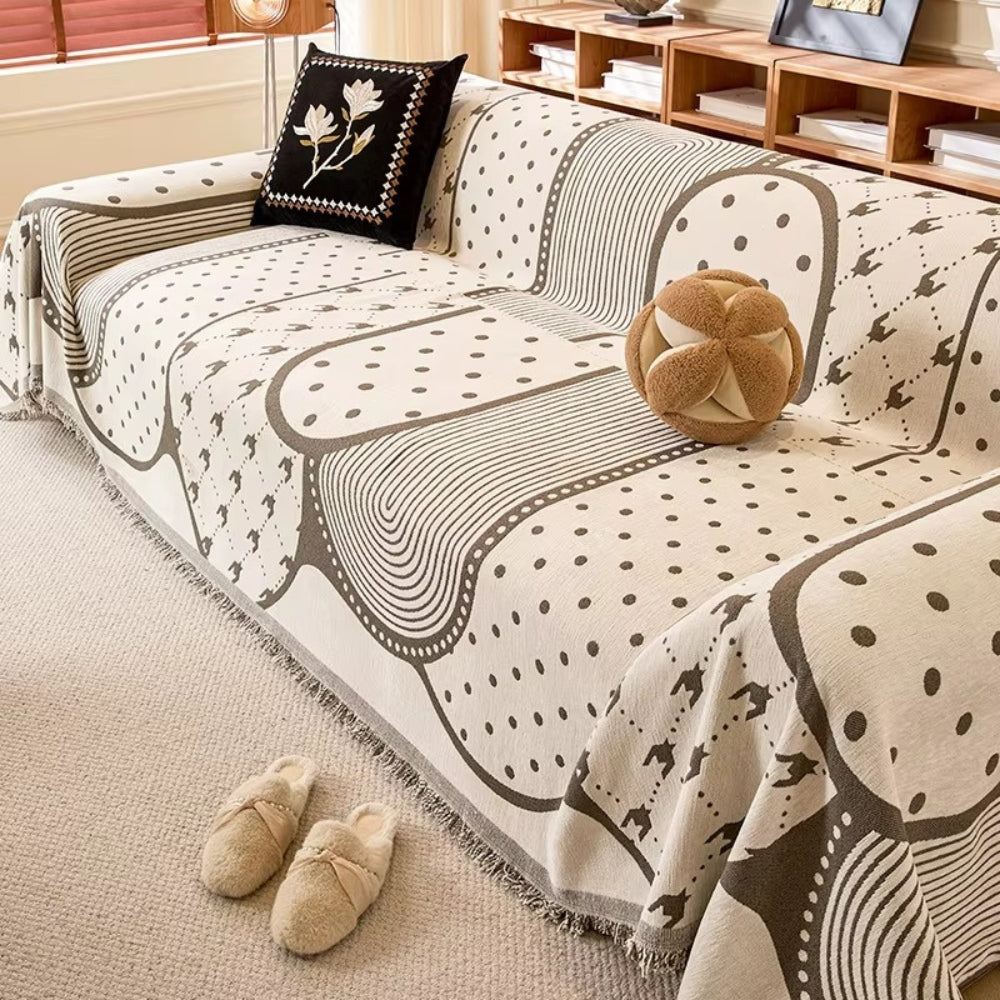 Asymmetry Blob Chenille Couch Cover