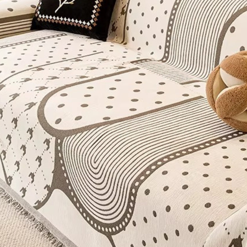 Asymmetry Blob Chenille Couch Cover