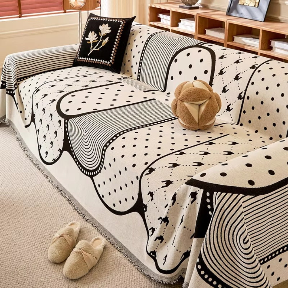 Asymmetry Blob Chenille Couch Cover