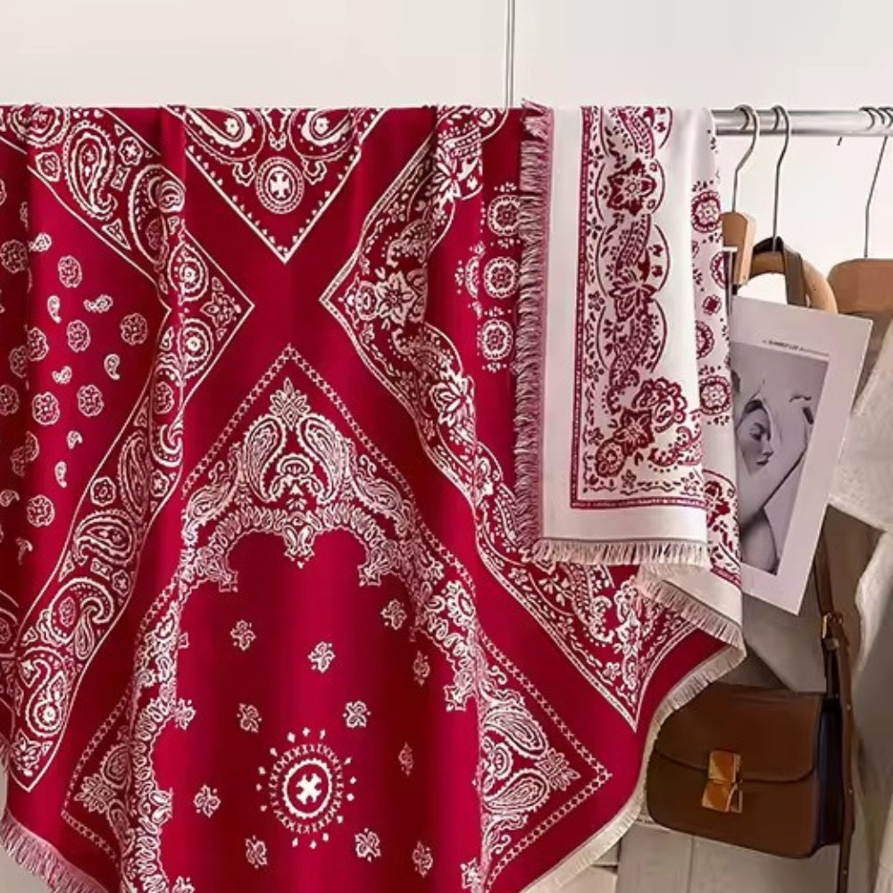 Elegant Bloom Weave Shawl Scarf