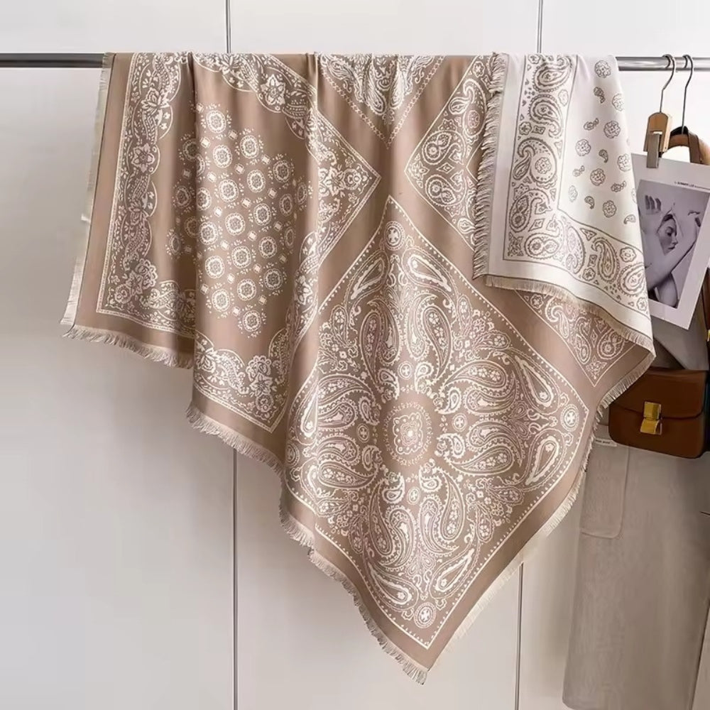 Elegant Bloom Weave Shawl Scarf