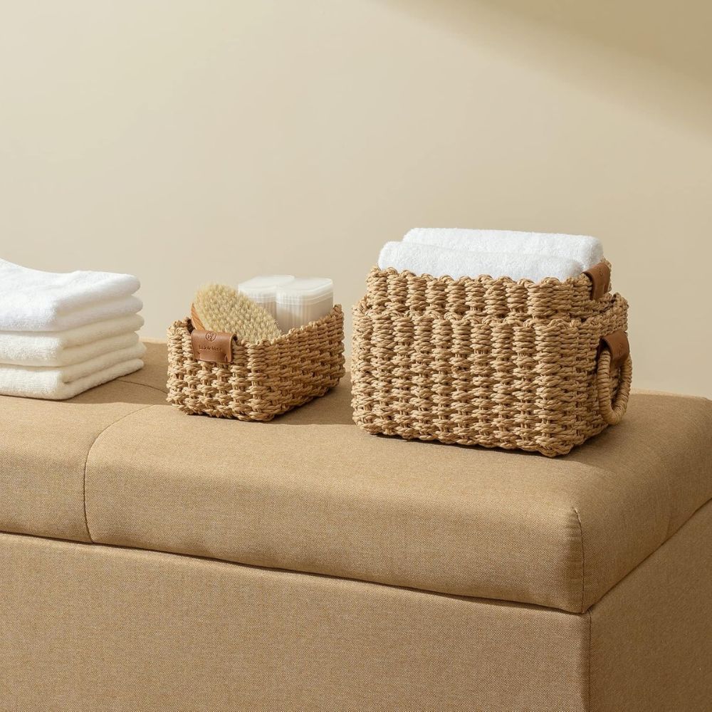 Elegant Rattan Weave Basket Set